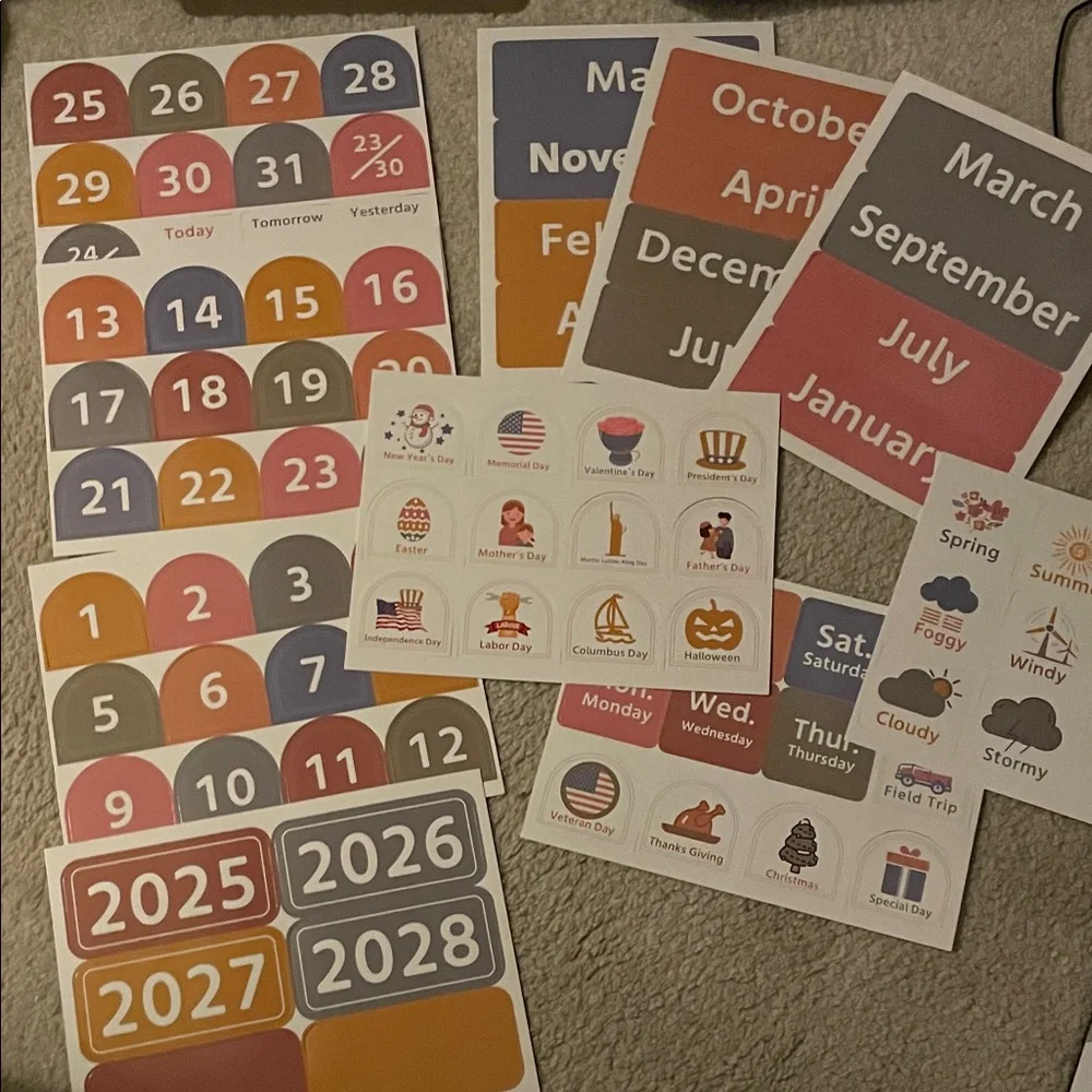 Colorful Home Office Calendar Set